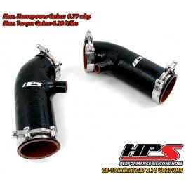 08-09 Infiniti EX35 3.5L VQ35HR HPS Silicone Post MAF Air Intake Hose Black Air Intake HPS 87-68426-BLK3
