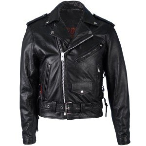 Men's Top Grade Leather Biker Motorcycle Jacket Jackets & Vests Billy's Biker Gear HL1002-42