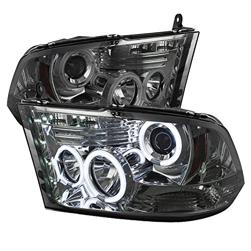 Spyder Auto PRO-YD-DR09-CCFL-SM Dodge RAM 1500 Smoke CCFL LED Projector Headlight with Replaceable LEDs Headlight Assemblies Spyder Auto PRO-YD-DR09-CCFL-SM