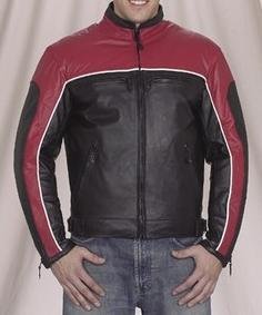 Black & Red Leather Motorcycle Racing Jacket Jackets & Vests Billys Biker Gear MJ780-RED56