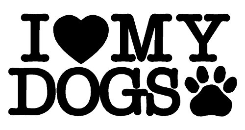 Bumper Stickers, Decals & Magnets Sassy Stickers i-love-my-dogs-wht-sassy