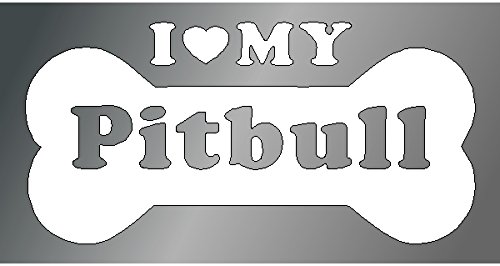 Bumper Stickers, Decals & Magnets  i-love-pitbull-wht-sassy