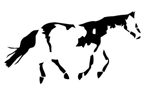 Bumper Stickers, Decals & Magnets SassyStickers paint-horse-wht