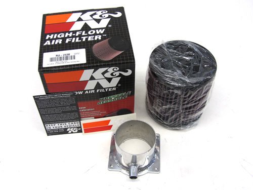 89-94 Nissan 240SX S13 2.4L KA24DE Mass Air Flow Sensor Adapter + K&N Filter Air Intake Generic AFA-6874114-KN01