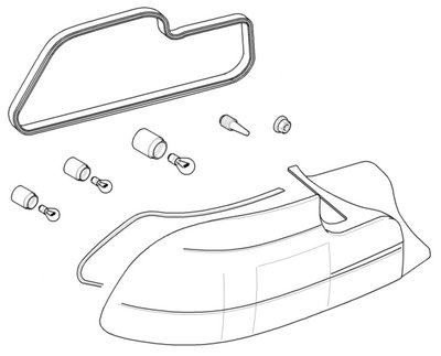 BMW Genuine Right Rear Light, White Turn Indicator, For Z3 M3.2 by BMW Turn Signal Lights BMW 63212695026