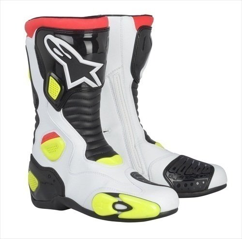 Alpinestars S-MX 5 Boots , Gender: Mens/Unisex, Distinct Name: White/Black/Yellow/Flourescent Yellow, Primary Color: White, Size: 11.5 222309-215-46 Boots Alpinestars 10000261