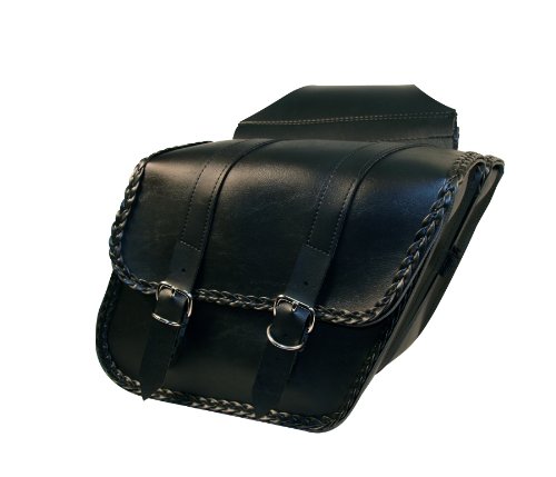 Willie & Max 58707-20 Braided Series Compact Slant Saddlebag Set Saddle Bags Willie & Max Saddlebags 58707-20