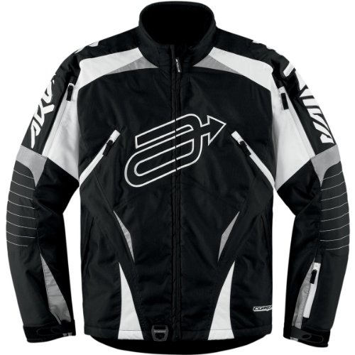 Arctiva Comp 7 Jacket , Gender: Mens/Unisex, Primary Color: Black, Size: Md, Apparel Material: Textile, Distinct Name: Black/White/Gray 3120-0946 Jackets & Vests Arctiva 31200946