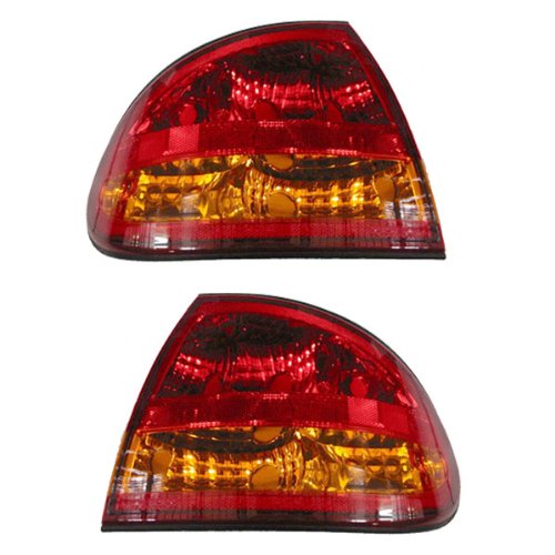 1999-2004 Oldsmobile/Olds Alero Tail Light Lamp (Outer Body Mounted) Taillamp Taillight Pair Set Left Driver AND Right Passenger Side (1999 99 2000 00 2001 01 2002 02 2003 03 2004 04) Tail Lights Aftermarket Auto Parts 22640818