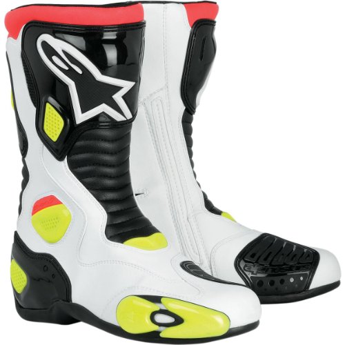 Alpinestars S-MX 5 Boots , Gender: Mens/Unisex, Distinct Name: White/Black/Yellow/Flourescent Yellow, Primary Color: White, Size: 9.5 222309-215-44 Boots Alpinestars 10000261