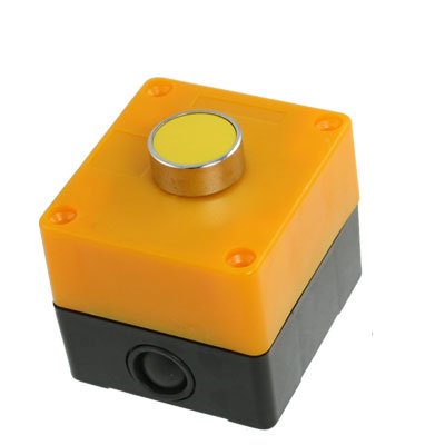 AC 240V 3A Yellow Momentary Flat Pushbutton Switch Normally Open Pushbutton Switches Amico Amico