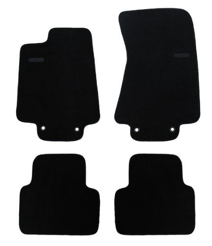 1995 - 2003 Jaguar Vanden Plas *BLACK* Floor Carpet Mats Matting (Two Piece Front and Two Piece Rear Mats) with JAGUAR Embroidery Monogram Custom Fit AAA Communications
