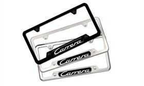 Genuine OEM Porsche Carrera Stainless Steel License Frame - MATTE BLACK FINISH Frames Porsche PNA 702 006 00