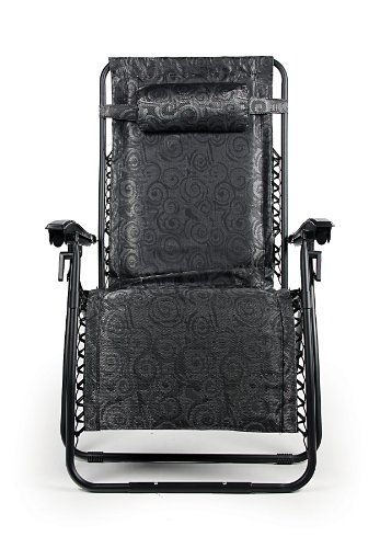 Camco 51840 Zero Gravity Padded Wide Recliner (X-Large, Black Swirl Pattern) Furniture Camco 51840