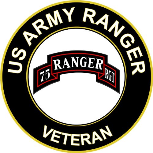 3.8 US Army Rangers Veteran Decal Sticker Bumper Stickers, Decals & Magnets Army Decals