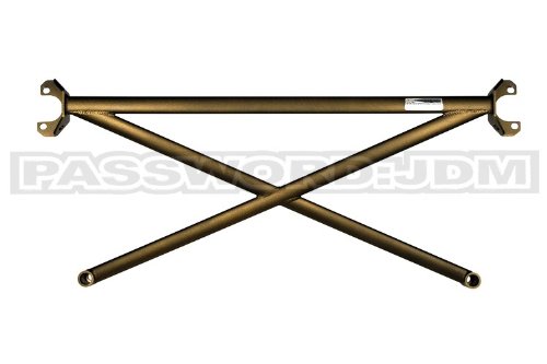 Password JDM 4 Point Rear Strut Tower Bar 1992-2000 Honda Civic Hatchback - Bronze Strut Tower Braces PasswordJDM PWSTB-EG6-R4PBZ