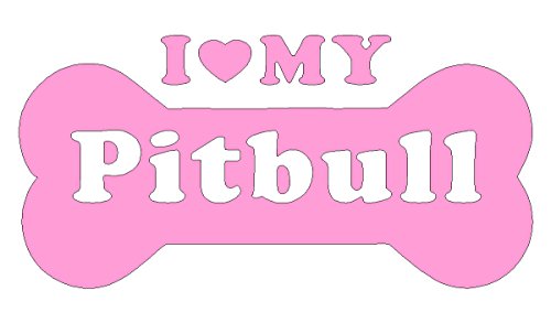 Bumper Stickers, Decals & Magnets Sassy Stickers pitbull-6in-lt-pnk