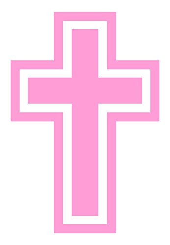 Bumper Stickers, Decals & Magnets Sassy Stickers christian-cross-pink-sas