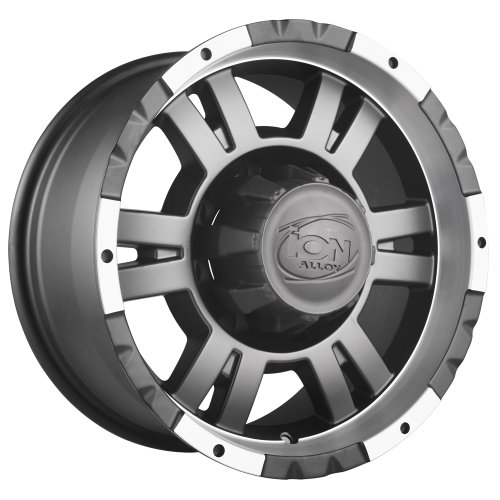 Ion Ion 182 Matte Blk/Machined Lip - 16X8 5-Bolt 127 +10Mm 83.82Mm Car Wheel Group WH-182-6873B10