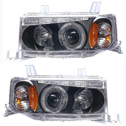 SCION XB 04-06 PROJECTOR HEADLIGHT G2 HALO BLACK CLEAR AMBER NEW Headlight & Tail Light Conversion Kits Eagle Eye Lights 02-AZ-SB03-PBC-R-G2-A