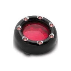 ARLEN NESS 12-755 Black Red Fire Ring & Red Lens Turn Signal Housing Deuce Style Turn Signal Assemblies & Lenses Arlen Ness ZZ 2040-0851