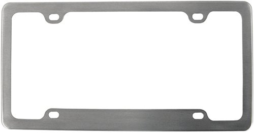 Custom Accessories 92544 Brushed Aluminum Legacy License Plate Frame Frames Custom Accessories 92544
