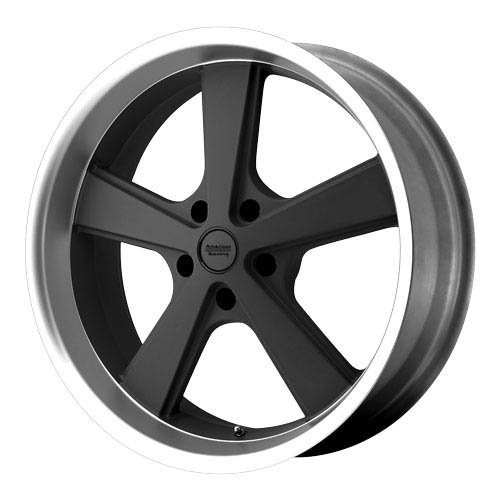 American Racing Vintage KM701 22x9 Gray Wheel / Rim 5x115 with a 15mm Offset and a 72.60 Hub Bore. Partnumber VN70122915415 Car American Racing Vintage VN70122915415