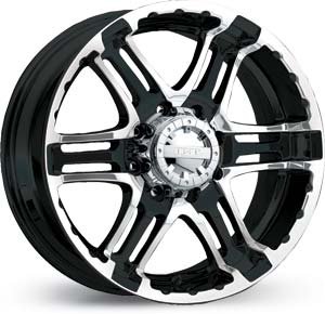 Gear Alloy Double Pump 20x9 Black Wheel / Rim 8x6.5 with a 10mm Offset and a 130.18 Hub Bore. Partnumber 713MB-2098110 Heavy Truck Gear Alloy 713MB-2098110