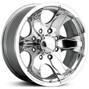 Pacer Warrior 17x8 Polished Wheel / Rim 5x5.5 with a 10mm Offset and a 108.00 Hub Bore. Partnumber 187P-7885 Car Pacer 187P-7885