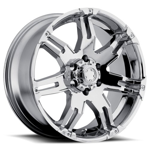 Ultra Gauntlet 18 Chrome Wheel / Rim 6x135 with a 25mm Offset and a 87 Hub Bore. Partnumber 238-8963C Car Ultra 238-8963C