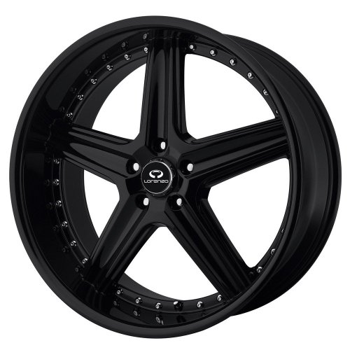 Lorenzo WL019 18x8 Black Wheel / Rim 5x4.5 with a 45mm Offset and a 72.60 Hub Bore. Partnumber WL01988012345 Car Lorenzo WL01988012345