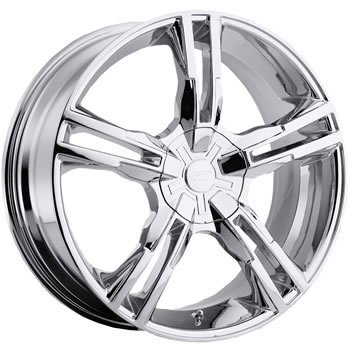 Platinum Saber 17 Chrome Wheel / Rim 5x120 & 5x4.5 with a 42mm Offset and a 74 Hub Bore. Partnumber 292-7707C Car Platinum 292-7707C