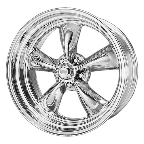 American Racing Vintage Torq Thrust II 15x8 Chrome Wheel / Rim 5x5 with a -18mm Offset and a 83.06 Hub Bore. Partnumber VN8155873 Car American Racing Vintage VN8155873