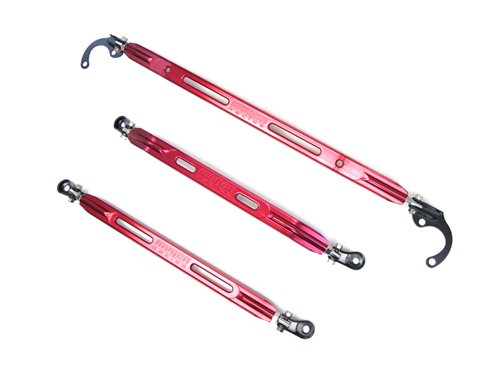 94-97 Acura Integra LS RS GS Megan Racing Front + Rear Tie + Strut Bar 3PC Combo Red Torque Struts Megan Racing B-MRB048-FU+FL+RL-RED