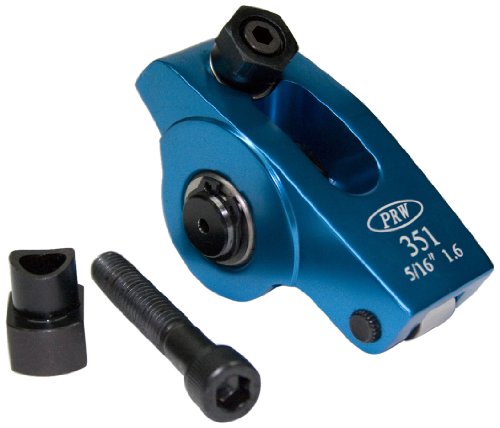 PRW 0335101 1.6 x 5/16 Aluminum Adjustable Rocker with Pedestal and Hardware for Ford 302 5.0L 351W Rocker Arms PRW 0335101