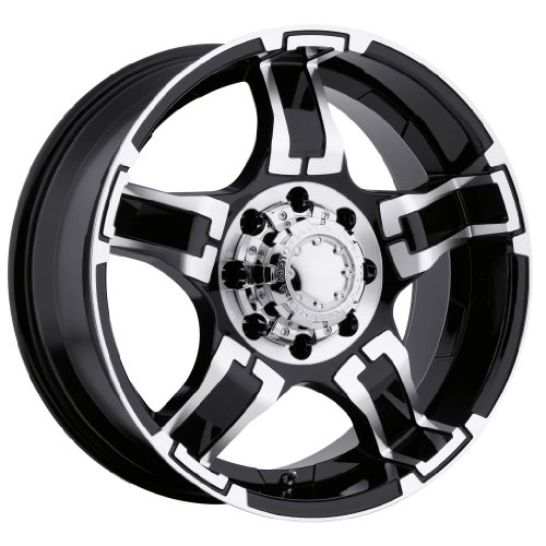 Ultra Drifter 18 Black Wheel / Rim 8x6.5 with a 12mm Offset and a 125 Hub Bore. Partnumber 194-8982B Heavy Truck Ultra 194-8982B