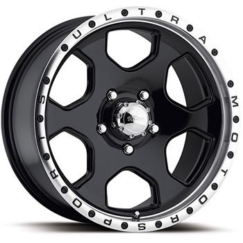 Ultra Rouge 17x8 Black Wheel / Rim 8x6.5 with a 19mm Offset and a 130.18 Hub Bore. Partnumber 175-7882B Car Ultra 175-7882B