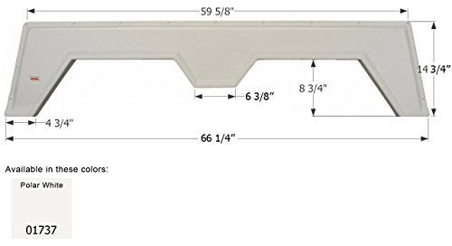 Kustum Koach 5th Wheel Travel Trailer Fender Skirt FS1737 - Polar White Fender Flares ICON 01737