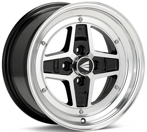 Enkei APACHE II- Classic Series Wheel, Black Machined (15x8 - 4x114.3/4x4.5, 0mm Offset) One Wheel/Rim Racing Enkei 471-580-4800BKM