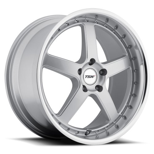 TSW Carthage 18 Silver Wheel / Rim 5x120 with a 20mm Offset and a 76 Hub Bore. Partnumber 1880CAR205120S76 Car TSW 1880CAR205120S76