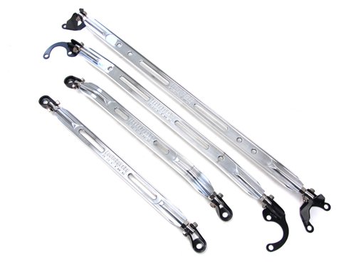 88-91 Honda CRX Megan Racing Front Rear Up Strut + Tie Bars Combo Polish Torque Struts Megan Racing B-MRB046-4PC-Polish