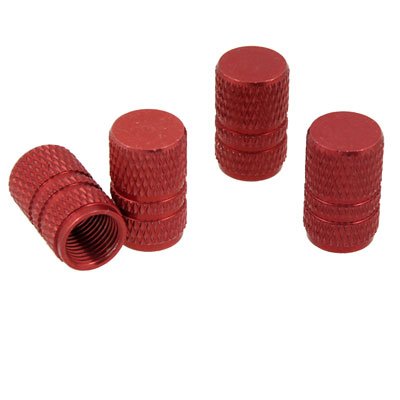 uxcell Vehicle Red Tire Valve Stem Textured Covers Alloy 4 Pcs Categories a11031500ux0089