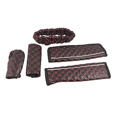 5 In 1 Car Handbrake Gear Shift Seat Belt Rearview Mirror Cover Boots Amico a11120700ux0413