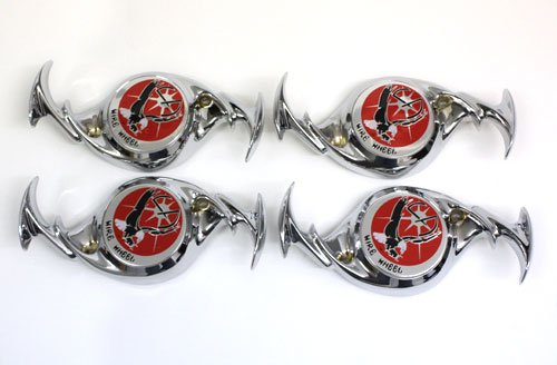 Center Caps LA Wire 2 Bar Spinners-Red