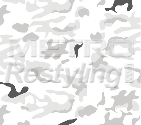 Small White Snow Camouflage Vinyl Wrap Decal Adhesive-Backed Sticker Film 48x12 Decals MetroRestyling CAMOSNOW-SM-48X12