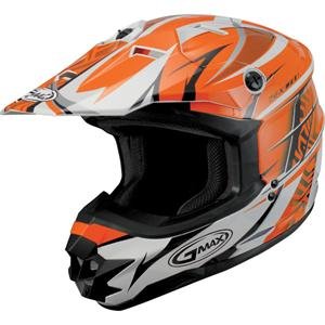 GMax GM76 Player Helmet - Medium/Orange/White/Black Helmets Gmax 72-6808M
