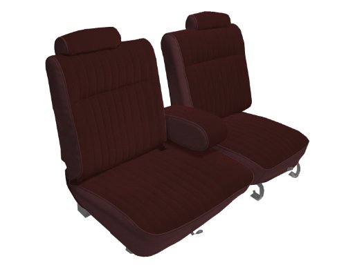 Acme U2003-899L Front Maroon Vinyl with Burgundy Velour Bench Seat Upholstery Accessories Acme Auto Headlining Co U2003-899L