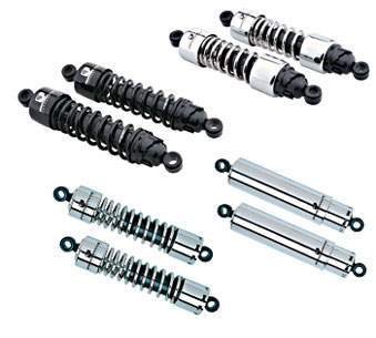 Progressive Suspension 412 Series American-Tuned Gas Shocks Without Cover - Harley-Davidson Dyna 1991-2012 - Chrome 12 Inch - 412-4036C Body & Frame Parts Progressive Suspension 412-4036C