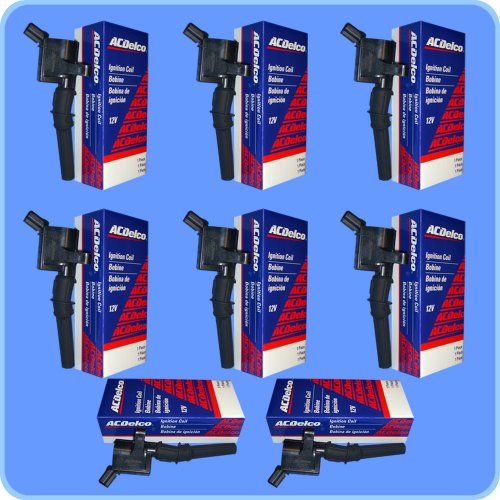 New ACDelco F523 Ignition Coil Set (8) 2000 2001 2002 FORD E-150 ECONOLINE V8-4.6 DG508 Coil Packs ACDelco F523-E-150ECONOLINEV8-4.6L