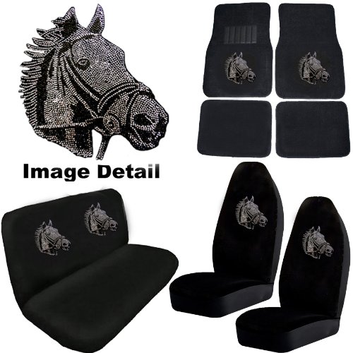 Floor Mats LA Auto Gear HORSEWHITE8